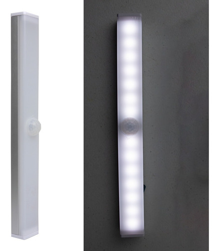 Lampara Luz Armario Recargable Sensor Movimiento 14 Led 21cm