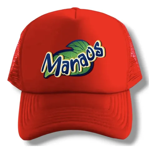 Gorra Trucker Roja + Estampado Diseño Logo Gaseosa Manaos
