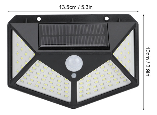 Lámpara Solar De Pared Con 100 Led Y Sensor De Movimiento