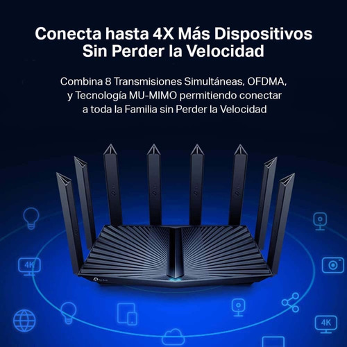 Router Tplink Rompe Muros Mesh Wifi6 Tri-band Archer Ax 2.5g