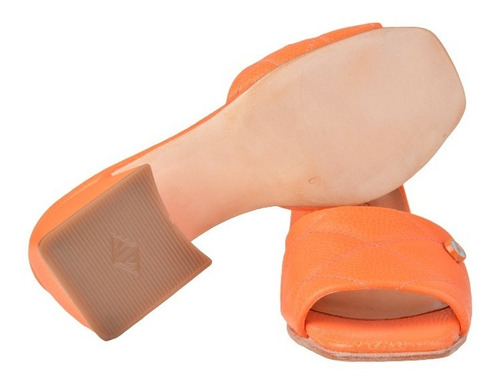 Zuecos Mules Taco Bajo De Mujer De Cuero Kroll - Ferraro