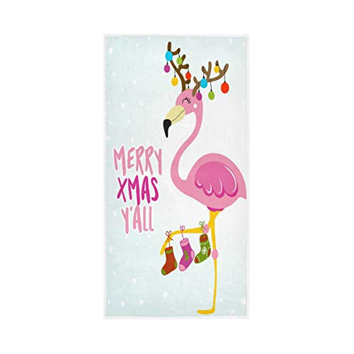 Toalla De Mano De Lujo Ultra Suave Merry Xmas Flamingo ...