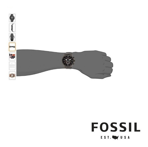 Reloj Hombre Fossil Nate Jr1437 Cronógrafo Acero Inoxidable