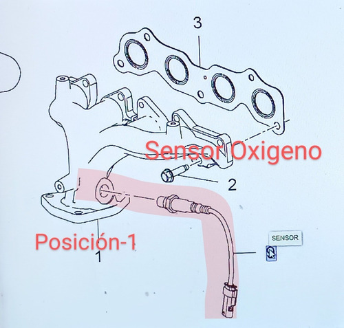 Sensor Oxigeno Pos-1 Cavalier Ng 2018/21. Gm Orig. 24108641.