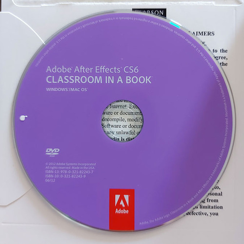 Livro Adobe After Effects Cs6 Classroom In A Book The Official Training Workbook From Adobe Systems 2012 (Usado)