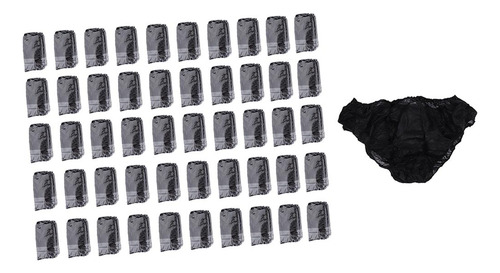 50 Pedazos Ropa Interior Para Viajar Acampar Negro02 Negro02