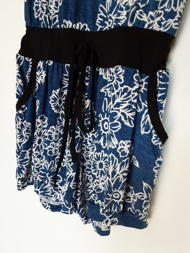 Enterito De Short Italiano De Lycra Estampado, Talla S