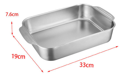 L Fuente De Horno Rectangular De Acero De 7,6 Cm De