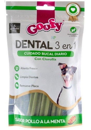 Snack Premio Perro Goofy Dental 3en1  70gr. Np