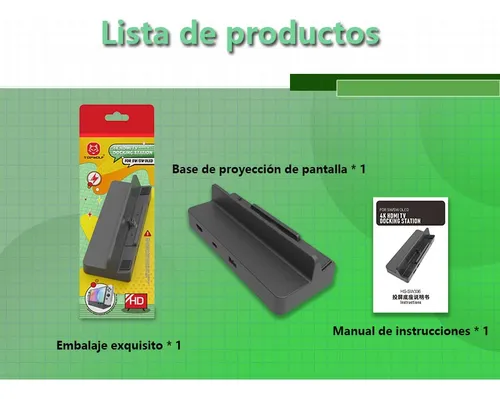Adaptador Hub Dock Para Switch Oled 4k Hdmi Usb 3.0