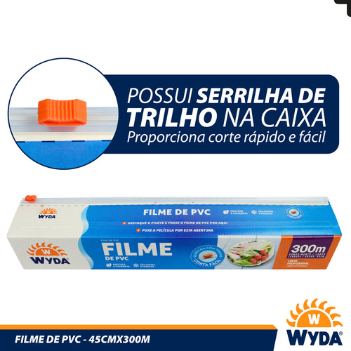 Papel Filme Pvc Preserva Qualidade Dos Alimentos Rolo C/300m