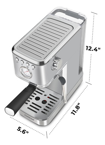 Máquina De Espresso De Kompatto Chulux 20 Bar Con Leche, De