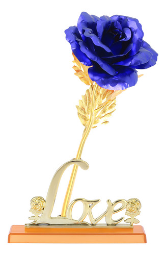 Flor Artificial De 24 Quilates Con Forma De Rosa Dorada Para