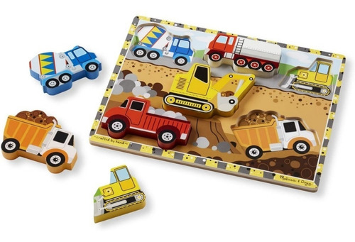 Melissa & Doug Rompecabezas Chunky Construcción