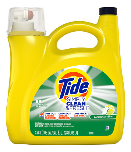 Tide Simply Clean & Fresh - Detergente Líquido Para Ropa, .