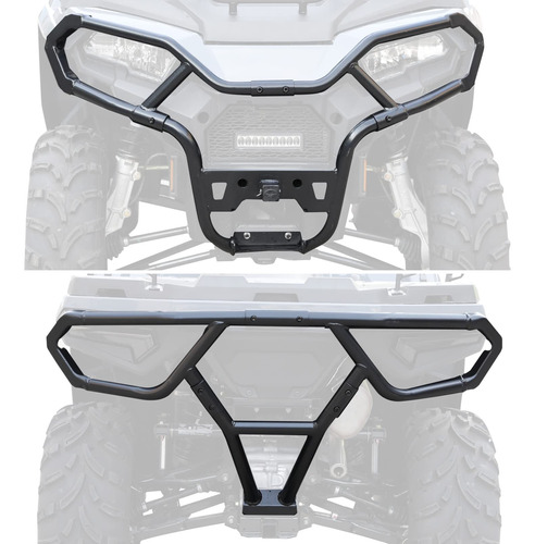 Utv Pro Juego Protector Parachoque Delantero Trasero Para 2