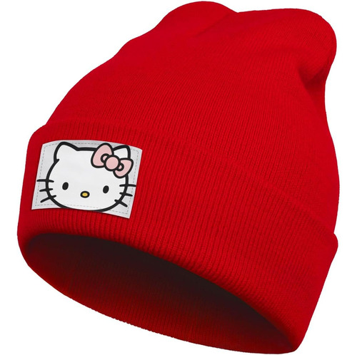 Gorros Bordados De Anime Con Gatito, Gorro De Punto