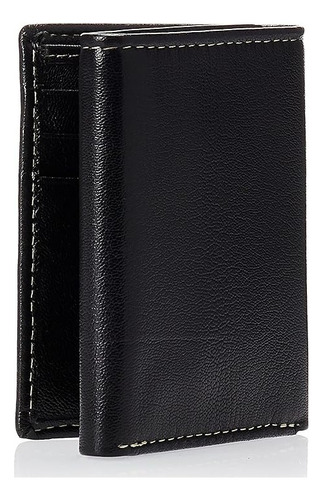Billetera Timberland Hombre 3 Cuerpos Negro Cuero Genuino