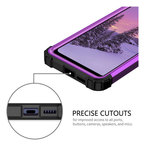Lontect Moto Edge Uw Glitter Case - Hybrid De Servicio Pesad