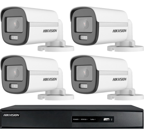 Kit Seguridad Hikvision 4 Camaras Vision Nocturna A Color !!