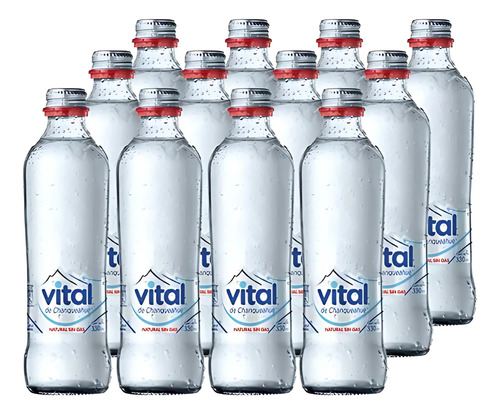 Agua Vital Botella Vidrio Sin Gas 330ml Pack X12 Unidades