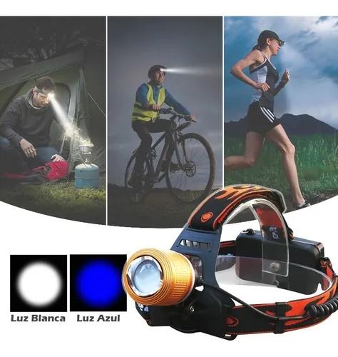 Linterna Minera Recargable 4 Modos Luz Manos Libres Zoom 298