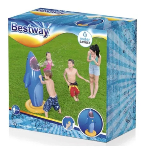 Juego De Agua Pileta Tiburón Shark Bestway 74 X 132 Cm