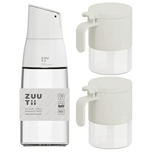 Dispensador De Aceite Zuutii Con 2 Juegos De Frascos Y Cucha