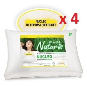 Almohadas Naturis X4 Nucleo Hipersoft Fiberball Cuotas!!