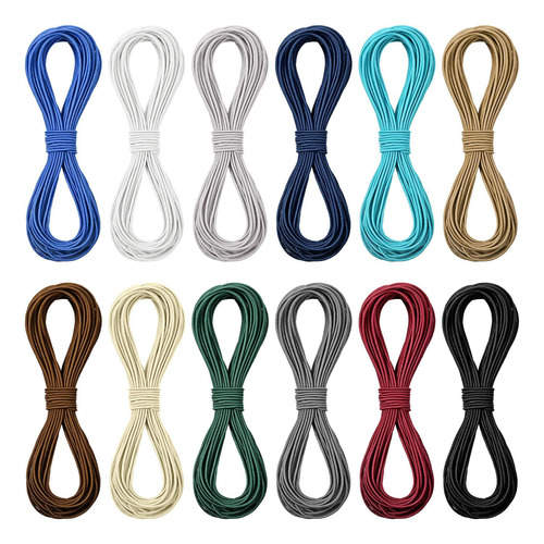Boao 131 Yardas Multicolor De Cordón Elástico Cordón De 1 Mm