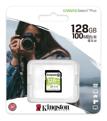 Tarjeta De Memoria Kingston Sds Canvas Select 128gb