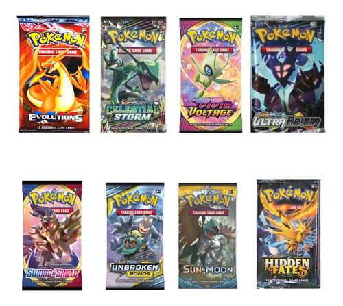 Cartas Pokemon De Sobre De 10 Cartas Importadas 2 Sobres  