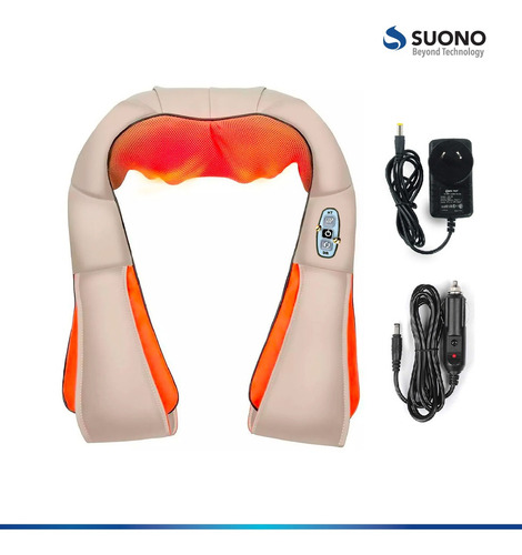 Imagen 4 de 8 de Masajeador Cervical 8 Rodillos Y Calor Relajante Anti Stress