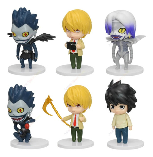Set 6 Figuras Death Note Ryuk Rem Yagami L·lawliet Colección