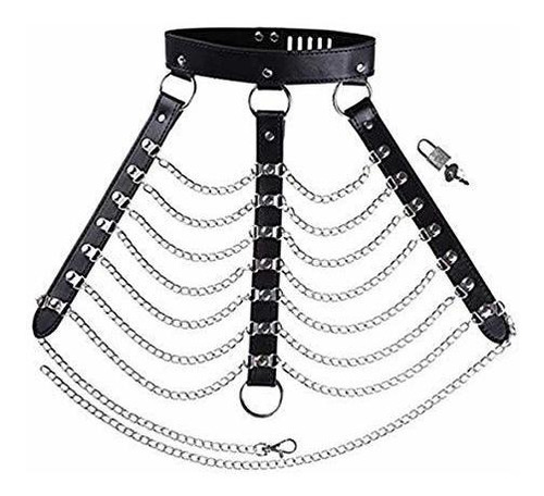 Xinxinyu Mujer Cuero Harness Punk Gótico Metal Chain 59xpn