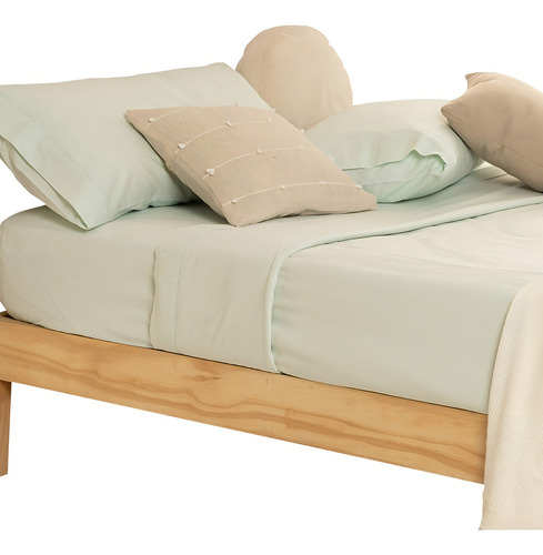 Sábanas Super King Arredo Algodón Peinado Lisas Color Verde claro Diseño de la tela Liso