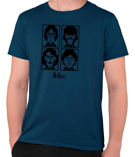 Polera Para Hombre Estampada Diseño Tablero The Beatles