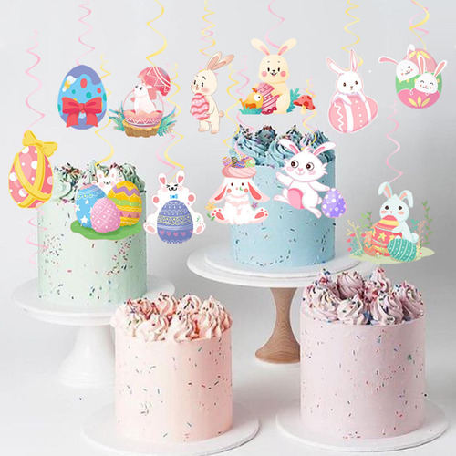 24 Uds. Adornos De Remolinos Colgantes De Pascua,