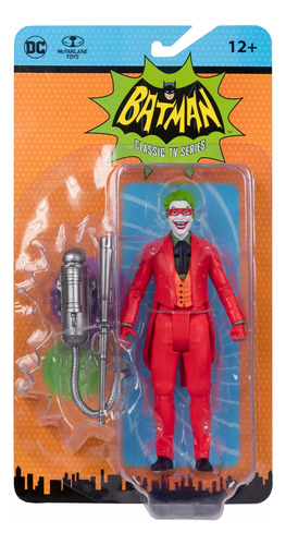 Muñeco Accion - Mc Farlane 15cm Batman66 15980 Joker Rojo