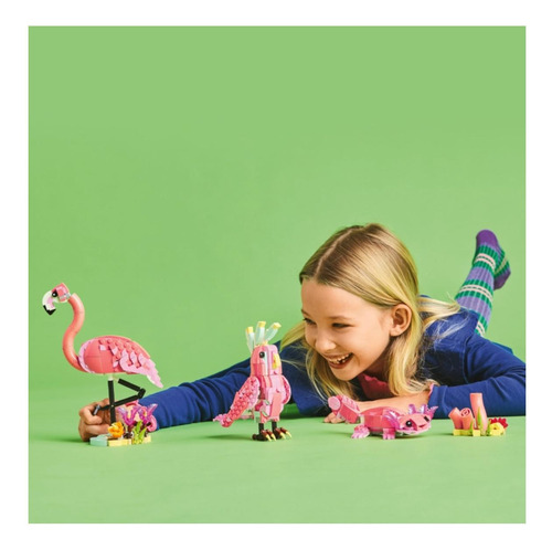 Lego Creator 3en1 Fauna Salvaje: Flamingo Rosa Juego De