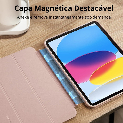 Capa Case Esr Transparente Magnética P/ iPad 10 Lançamento