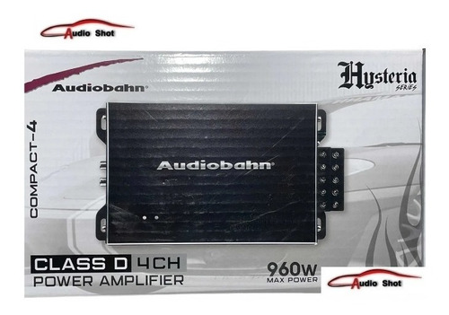 Amplificador Fuente 4 Canales Audiobahn Clase D Compact-4