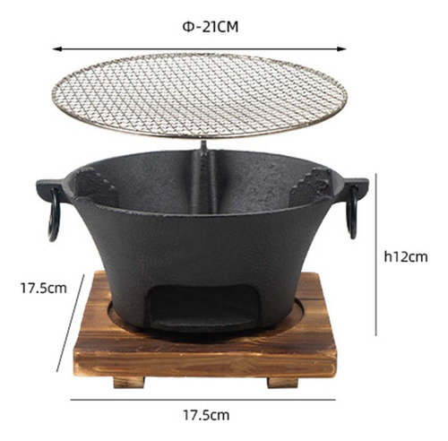 Parrilla De Carbón Con Parrilla Chimenea De Malla Para S