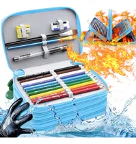Comprar Organizador 72 De Lápices Y Plumones Teker Lapiceras Estuche Color Azul