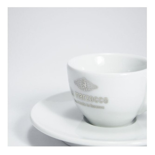 Taza Cafe Logo Plata Marzocco V100 G. Xavi