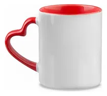 Comprar Taza 11 Oz Blanca Con Interior Rojo Y Asa De Corazón (caja)