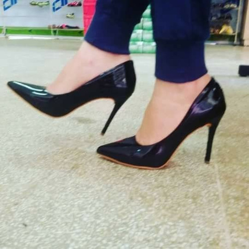 Sapatos Femininos Scarpins Vinil 