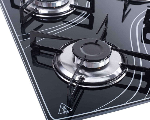 Kit Forno Prof. Embutir 45l + Cooktop 4 Boca Preto Safanelli