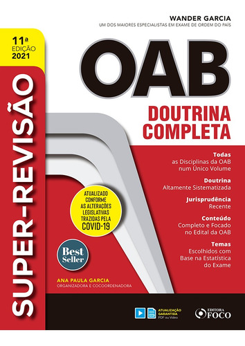 Livro Super-revisão Oab - Doutrina Completa - 11ª Ed - 202