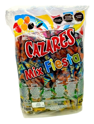 Cazares Fiesta Mix Botana Surtida  Bolsa Con 48 Piezas